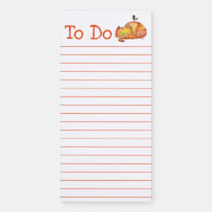 Cute Sleeping Cat To Do List Magnetic Notepad