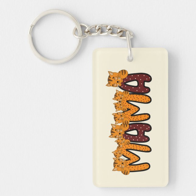 Cute sleeping cats keychain (Front)