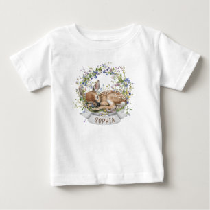 Cute Sleeping Doe Spring Baby T-Shirt