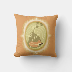 Cute Sleeping Fox     Throw Pillow