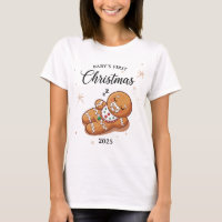 Cute Sleeping Gingerbread Baby's First Christmas 