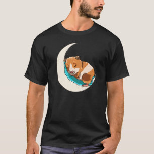 Cute Sleeping Guinea Pig on the Moon T-Shirt