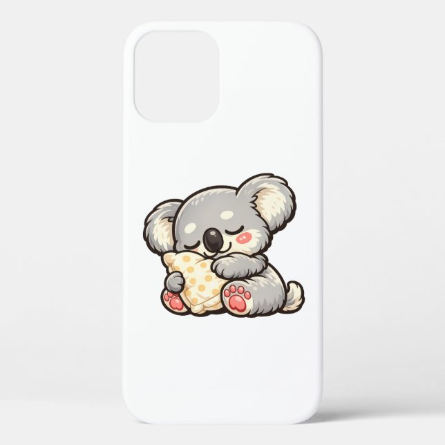 Cute Sleeping Koala with Pillow Case-Mate iPhone Case (Back)
