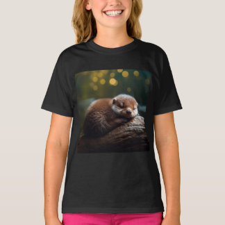 Cute Sleeping Otter T Shirt - Cute Animal Shirts