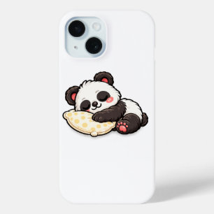 Cute Sleeping Panda with Pillow iPhone 15 Case