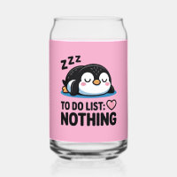 cute sleeping penguin, to do list nothing