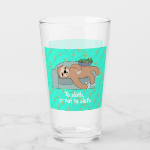 Cute Sleeping Sloth Being Lazy Tropical Jungle Glass