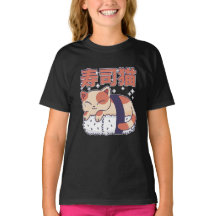 Cute Sleeping Sushi Cat Kitten Asian Food Lover