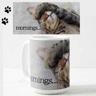 Cute Sleeping Tabby Chat Mug pour les chapeaux mat