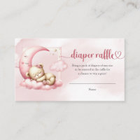Cute sleeping teddy bear cloud nine diaper raffle