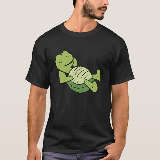 Cute Sleeping Turtle Good At Naps  Turtle T-Shirt (Front)