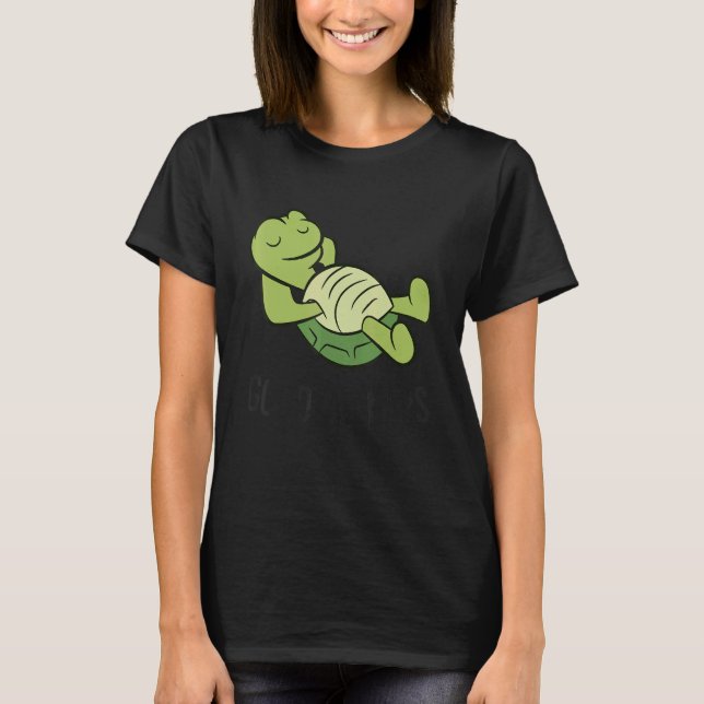 Cute Sleeping Turtle Good At Naps  Turtle T-Shirt (Front)