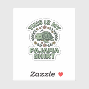 Cute Sleeping Turtle Pajama Shirt Vintage Vector D