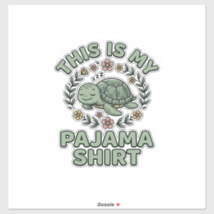 Cute Sleeping Turtle Pajama Shirt Vintage Vector D