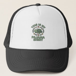 Cute Sleeping Turtle Pajama Shirt Vintage Vector D Trucker Hat