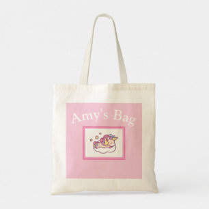 Cute Sleeping Unicorn Tote Bag Add NAME