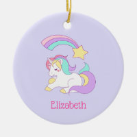 Cute Sleeping Unicorn with Colourful Shooting Star