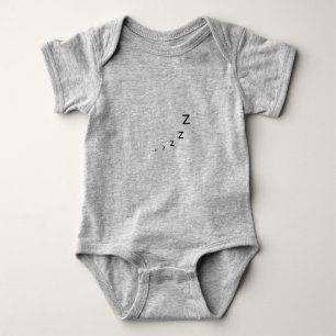 Cute Sleeping Z Baby Bodysuit - Funny Nap Time