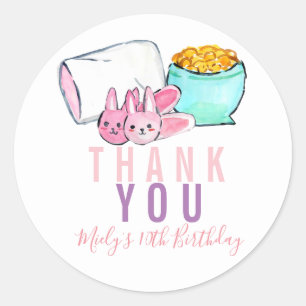Cute sleepover slumber party birthday sticker
