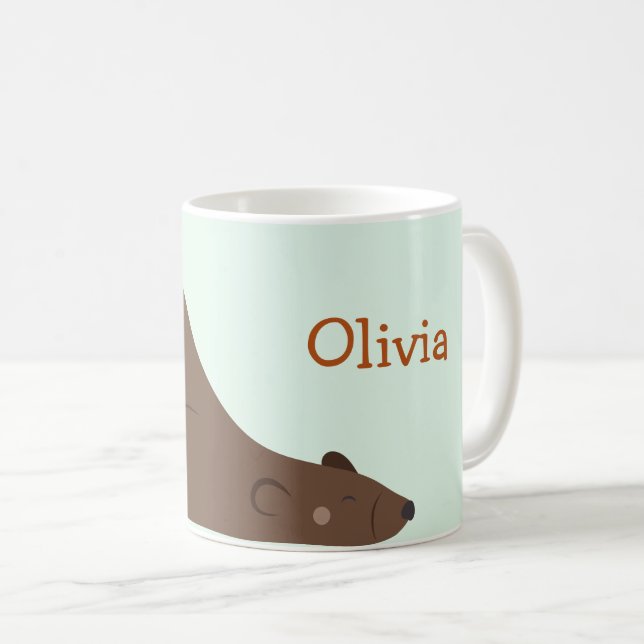 Cute Sleepy Bear Coffee Mug (Front Right)
