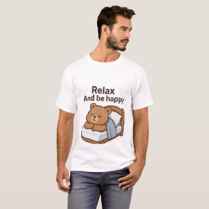 Cute Sleepy Bear Sticker T-Shirt