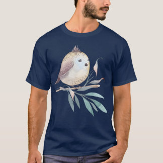 Cute Sleepy Bird retro T-Shirt