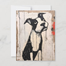 Cute Sleepy Black and White Pitbull