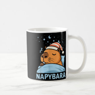 Cute Sleepy Capybara Funny Napybara Pajamas  Coffee Mug