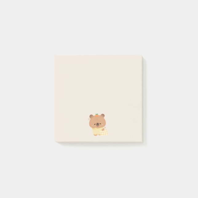 Cute Sleepy Capybara Post-it Notes (Front)