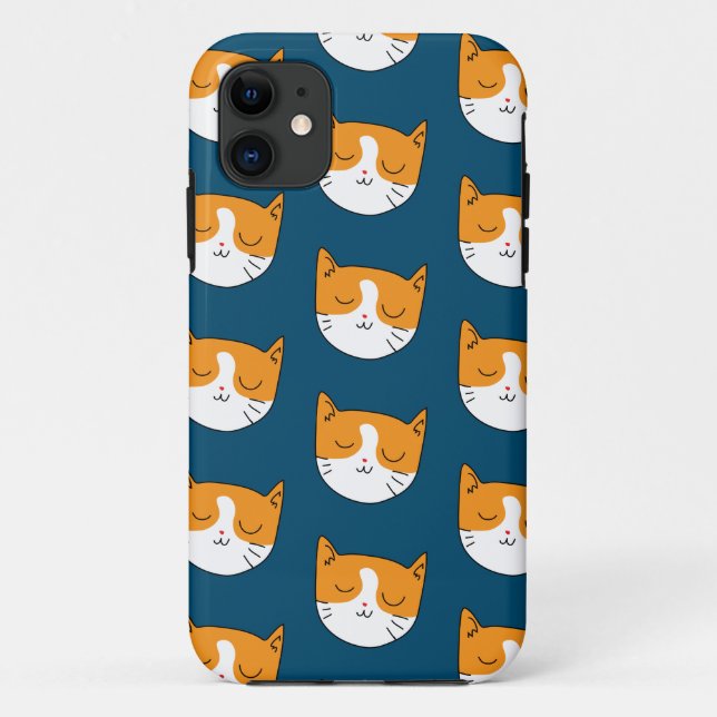 Cute Sleepy Cat Iphone Case (Back)