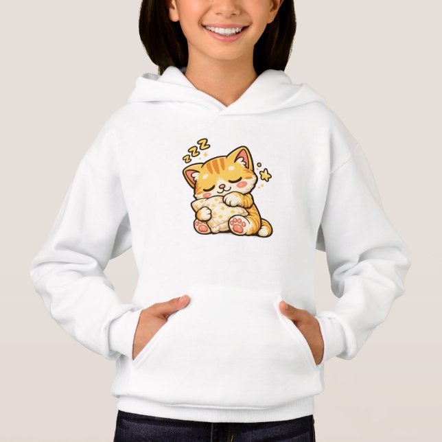 Cute Sleepy Cat Pillow (Front)