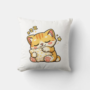 Cute Sleepy Cat Pillow