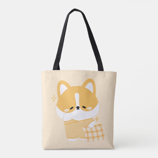 Cute Sleepy Corgi  Tote Bag (Back)