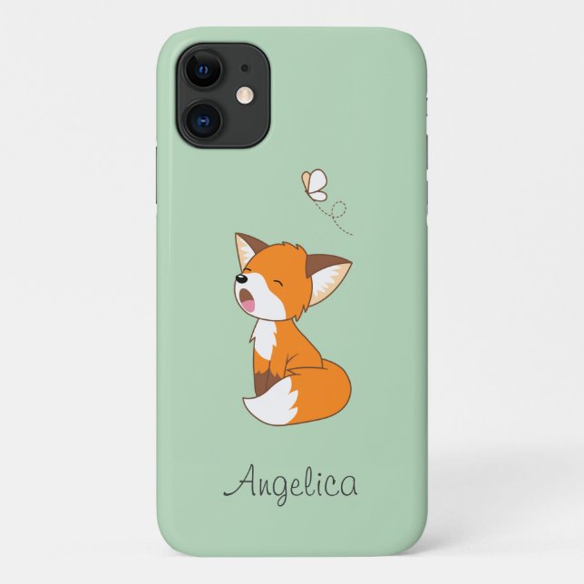 Cute Sleepy Little Fox Case-Mate iPhone Case (Back)