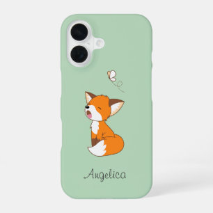 Cute Sleepy Little Fox iPhone 16 Case