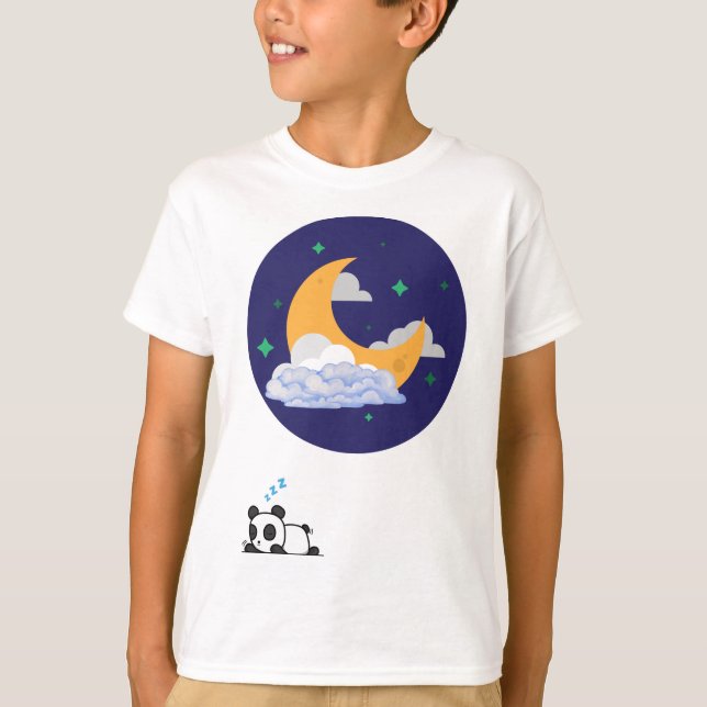 Cute Sleepy Panda Baby T-Shirt (Front)