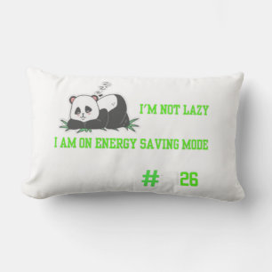 "Cute sleepy panda comfort playful trendy design" Lumbar Pillow