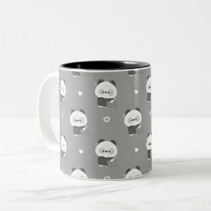 Cute Sleepy Panda Two-Tone Coffee Mug