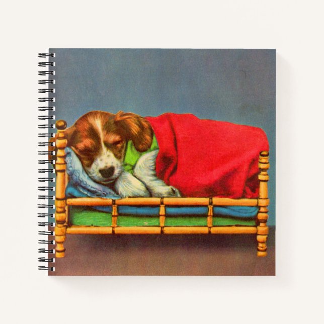 cute sleepy puppy notebook (Front)
