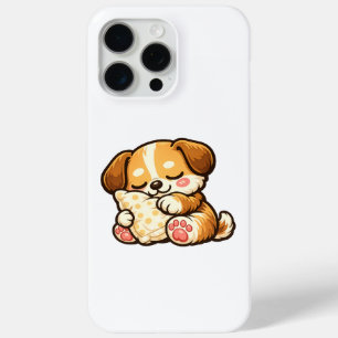 Cute Sleepy Puppy with Pillow iPhone 15 Pro Max Case