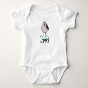 Cute Sleepy Sandpiper Baby Bodysuit