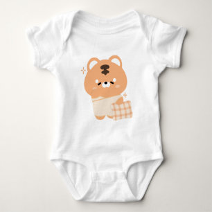 Cute Sleepy Tiger Baby Bodysuit