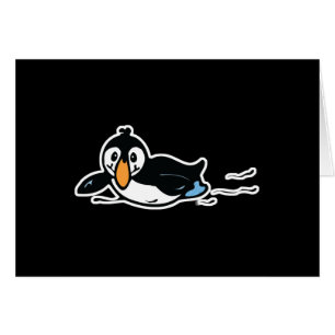 cute sliding penguin