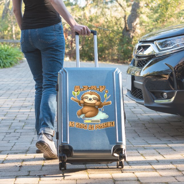 Cute Sloth ASAP � As Slow As Possible Classic T-Sh (Suitcase Insitu)