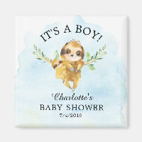 Cute Sloth Baby Shower Favour Magnet