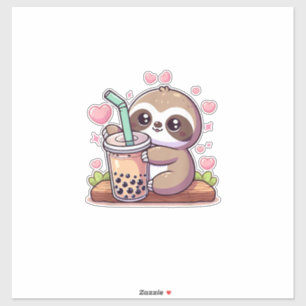 Cute Sloth Boba Bubble Milk Tea Kawaii Women Girls
