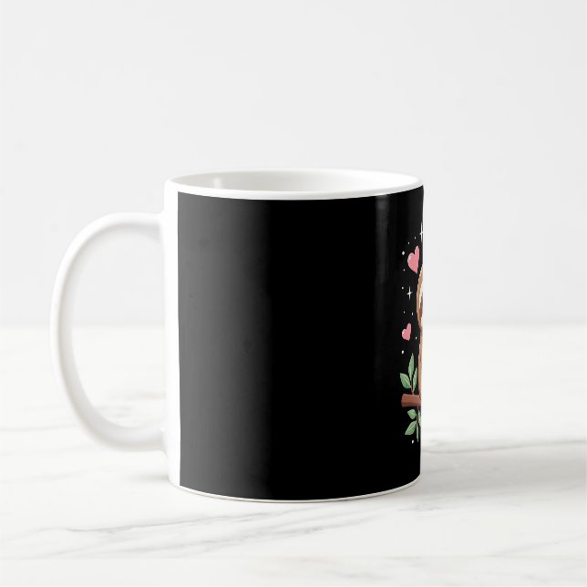 Cute Sloth Boba Bubble Milk Tea Kawaii Women Girls Coffee Mug (Left)