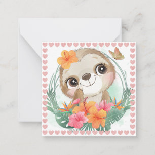 Cute Sloth Card