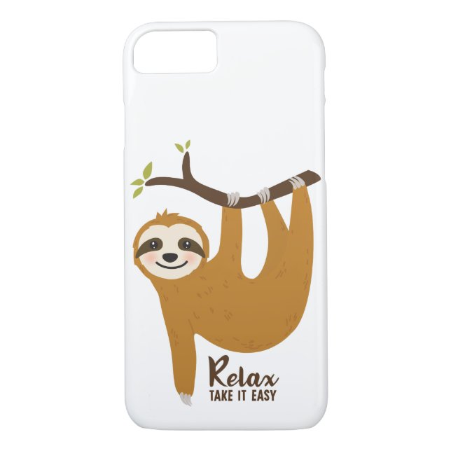 Cute sloth cartoon - iPhone / iPad case (Back)