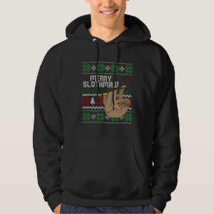 Cute sloth Christmas Merry sloths ugly Hoodie